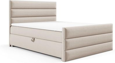 Best For Home | Trinity K1 Lux - Boxspringbett 140x200 | Doppelbett mit Matratze
