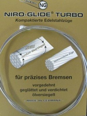 Bremsinnenzug-Edelstahl mit Birnennippel 1800mm, Ø 1,5mm, einzelverpackt