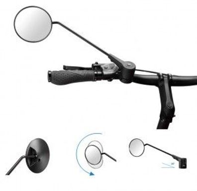 Fahrradspiegel Krampe KF1 20° große Außenklemmung schwarz