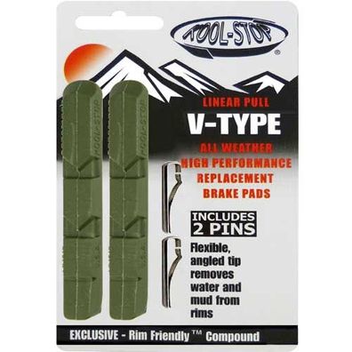 Bremsgummi -V-Brake-, R1 grün / keramik, Kool-Stop, R1-196