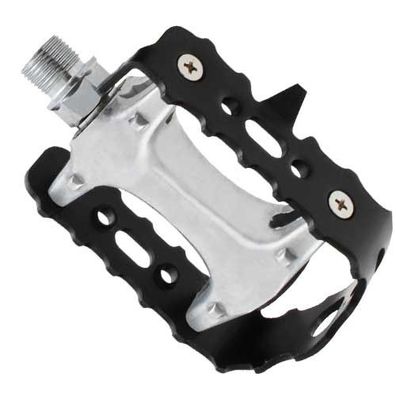Pedale MTB, Alu-Alu, Rahmen schwarz, Messingschlager, 311063