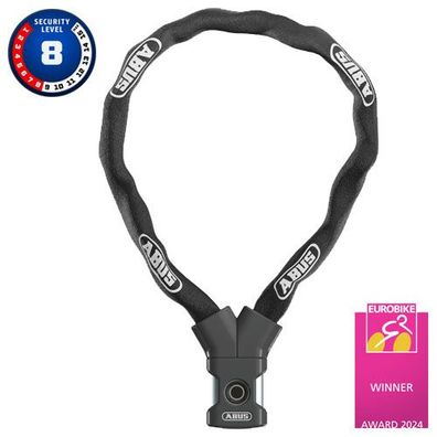 Kettenschloss YARDO 7807F/110 Fingerprint Abus, Stahl, L=1.100mm, Ø=7mm, schwarz