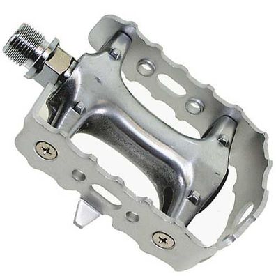 Pedale MTB, Alu-Alu, Rahmen silber, Messingschlager, 311024