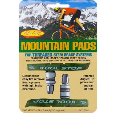 Bremsschuh V-Brake MTB contour, T1 grün / keramik, Kool-Stop, T1-386