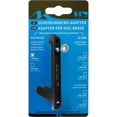 Adapter vom PM 160mm vorne, auf PM 180mm vorne, Messingschlager, 360627