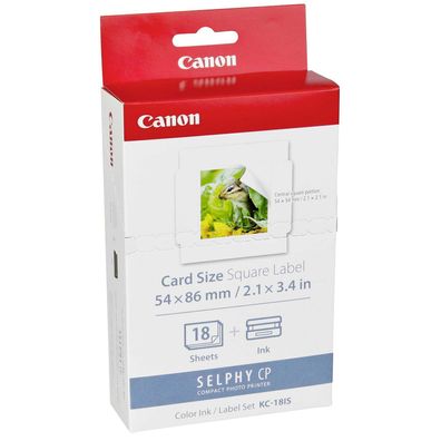 Canon KC-18IS - 1 - Farbbandkassetten- und Papier-Kit - für SELPHY CP1000, CP1200, CP