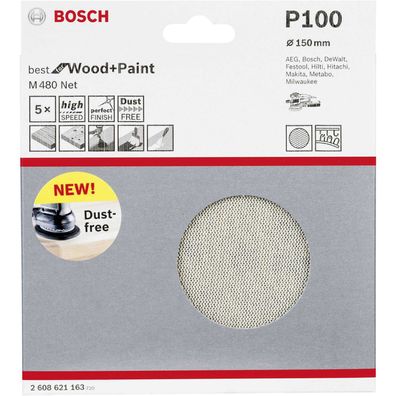 Bosch Best for Wood and Paint M480 Net - Schleifpapier - für Holz, Weichholz, Harthol
