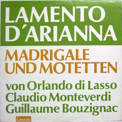 Camerata (2) CMS 30069 LP - Roland de Lassus, Claudio Monteverdi, Guillaume Bouz