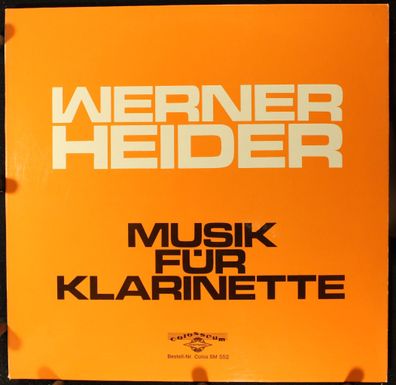 Colosseum Colos SM 552 - Werner Heider - Musik Für Klarinette