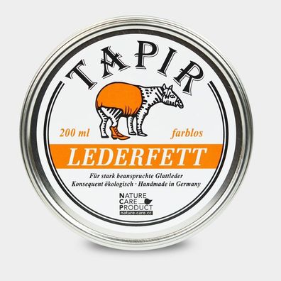 Tapir - Lederfett farblos - Pflege für stark beanspruchtes Leder - 200 ml