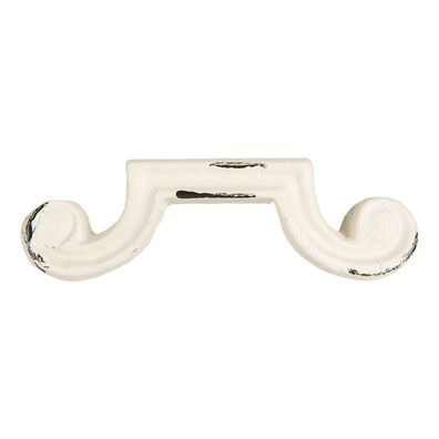 Clayre & Eef Griff 12x2x3 cm Weiß Metall (Gr. 12x2x3 cm)