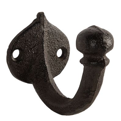 Clayre & Eef Wandhaken 4x7x6 cm Braun Metall (Gr. 4x7x6 cm)