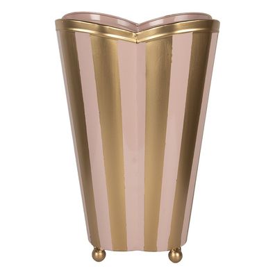 Clayre & Eef Vase 22x22x35 cm Rosa Metall (Gr. 22x22x35 cm)