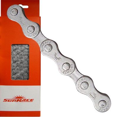 Kette Sunrace 1/2 x 3/32 1fach, S22 Antirost 112 Glieder, grau, SunRace, CNS22-BOX