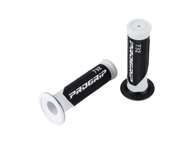 Progrip Griffgummi "732" Typ: Road, Scooter, 2 Kom weiß / schwarz