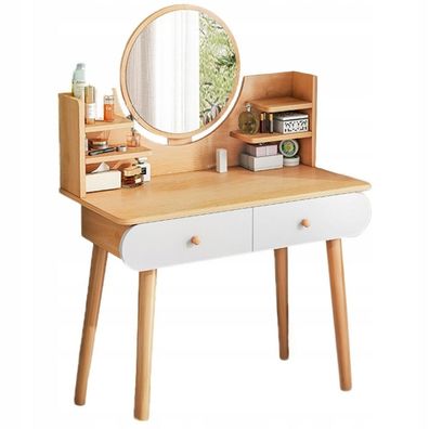 Kosmetiktisch mit großem Spiegel, aus Holz, skandinavischer Stil, 120 cm