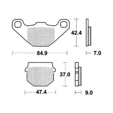 TRW Bremsbelag "MCB 519" Satz Typ Organisch