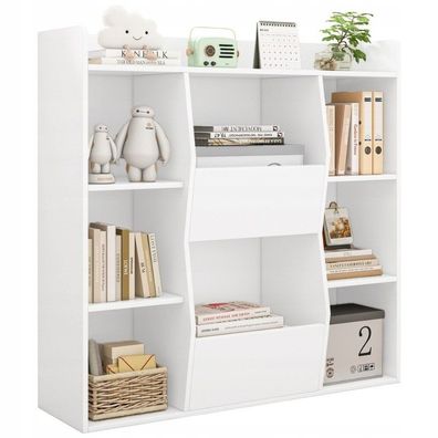 Offenes Regal, geräumige Kommode Kalax, weiß, für Bücher, Büro, modern
