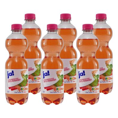 ja! Apfel-Rhabarber Erfrischungsgetränk (6 x 0,5L)