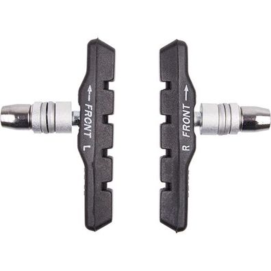 Bremsschuh 72 T, V-Brake schraub, asymm, schwarz, 72mm, 1 Paar, Messingschlager,