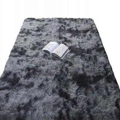Plüschteppich dunkelgrau weich Shaggy flauschig dick 160x220cm pelzig