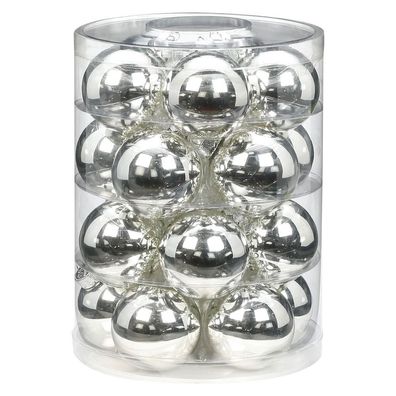Weihnachtskugeln 20 Stk 6cm Shiny Silver