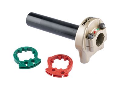 DOMINO Gasgriffarmatur "XM2" Street Racing XM2 Mot gold, ohne Gri
