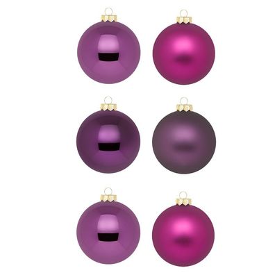 Weihnachtskugeln 30 Stk 6cm Purple Deluxe