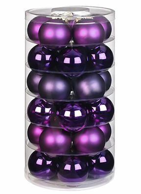 Weihnachtskugeln 30 Stk 6cm Purple Deluxe