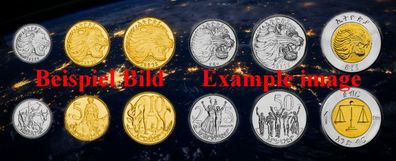 Äthiopien / Ethiopia KMS. 1977-2012 Unc. 6 Münzen 6445#