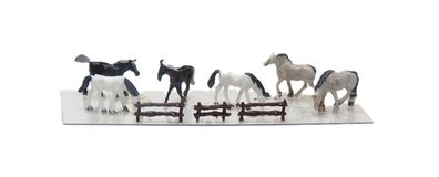 Noch - 6 Pferde mit Zubehör - Spur Z - 1:220 - Nr. 77