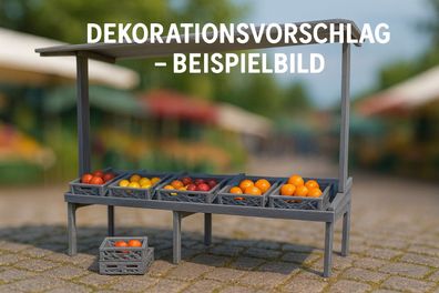 Verkaufsstand Marktstand Trödelmarkt Gemüsestand Bausatz Spur G 1:22,5 Modellbau
