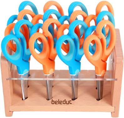 Bastelscheren Soft Grip, 12 Stück inkl. Ständer