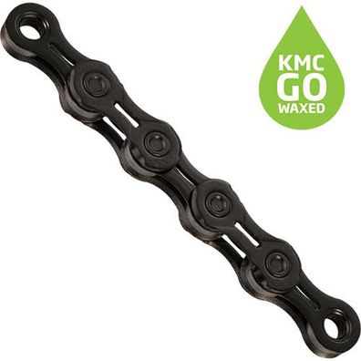Kette X11EL 11-fach, 118 Glieder, gewachst KMC, Missing Link, 1/2"x11/128", schwarz
