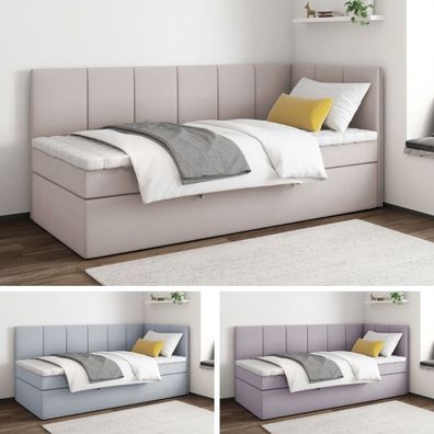 Bett Einzelbett Boxspringbett Kinderbett MILA - H3 Bonell Kinderzimmer Schlafzimmer