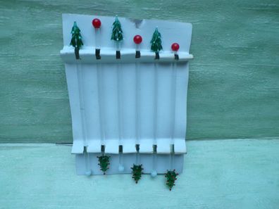 12 weihnachtliche Coctail-Rührer Weihnachtsbaum aus Glas ca 19,5 cm