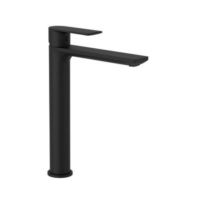 ECOLAM Waschtischarmatur hohe Armatur Wasserhahn Badarmatur Glad schwar Modern Design