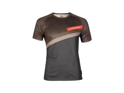 CONWAY Kurzarmtrikot "RIDE Tee SS" 100 % black / grey, Gr. M