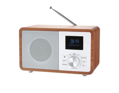 Silvercrest Radio DAB+-Bluetooth-Radio Küchenradio in Holz-Optik weiß * B-Ware