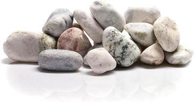 4myBaby Weiße Kieselsteine 5-20 mm Zierkies Natursteine für Garten Beete Wege Deko