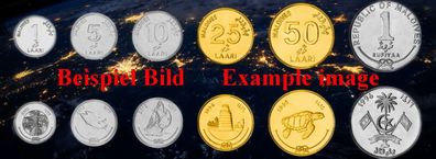Malediven / Maldives KMS. 1984-2012 Unc 6 Münzen 6245#