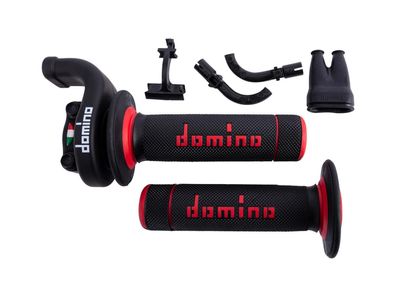 DOMINO Gasgriffarmatur "KRE03" Offroad Racing Kurz schwarz, inkl