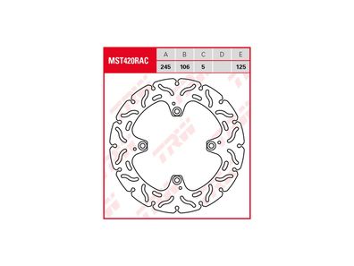 TRW Bremsscheibe "MST420RAC" starr, mit ABE