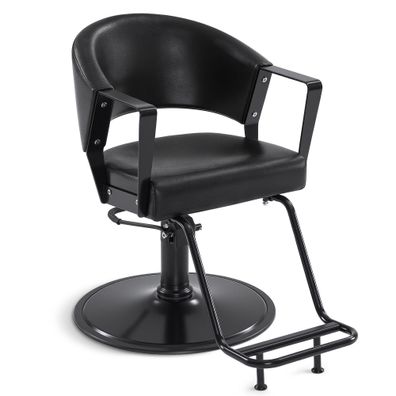 BarberPub Friseurstuhl Friseureinrichtung 2083 (Schwarz)