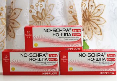 3x10 Tabletten Hippflow No-Schpa Forte Nahrungsergänzungsmittel