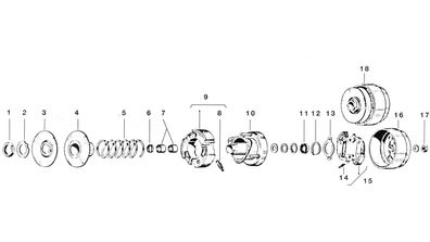 Ersatz für Variomatik-Getriebe Moped, hinten Nasenscheibe
