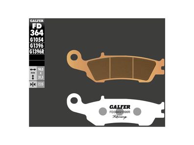 GALFER Bremsbelag "FD364" Rennsportartikel, nicht G1396R, Sinter