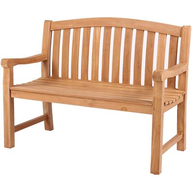 Teakholz Garten-/Balkonsitzbank - bene living - Swindon 120 cm