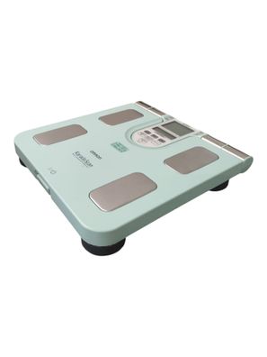 Omron BF511 Körperanalysegerät Körperfettwaage Hand Fußsensoren türkis für Erwachsene