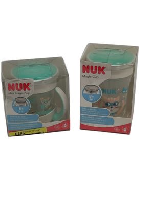 NUK Magic Cup & Mini Magic Cup Lerntasse Duo Set | auslaufsicherer Becher mit 360° Tr